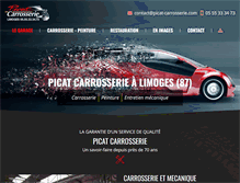 Tablet Screenshot of picat-carrosserie.com